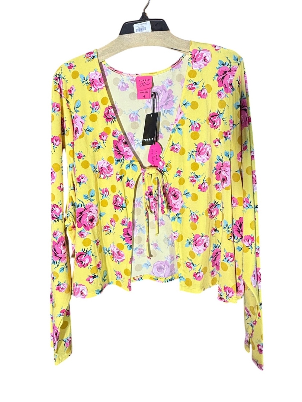 NWT Betsey Johnson/Torrid Yellow Shrug 4X